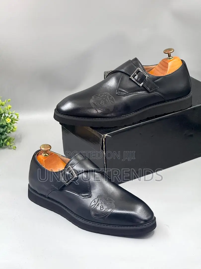 Berluti Single Monk Strap Leather Shoe (All Black)