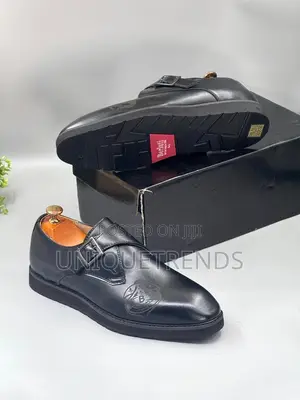 Berluti Single Monk Strap Leather Shoe (All Black)
