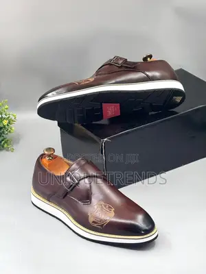 Berluti Single Monk Strap Leather Shoe ( Coffee)