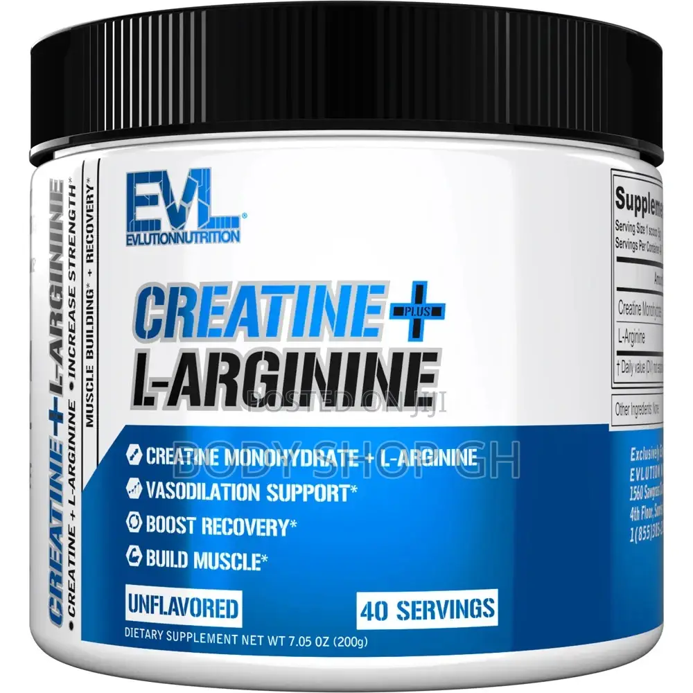 Evlution Creatine Monohydrate + L-Arginine Powder - For Massive Muscle