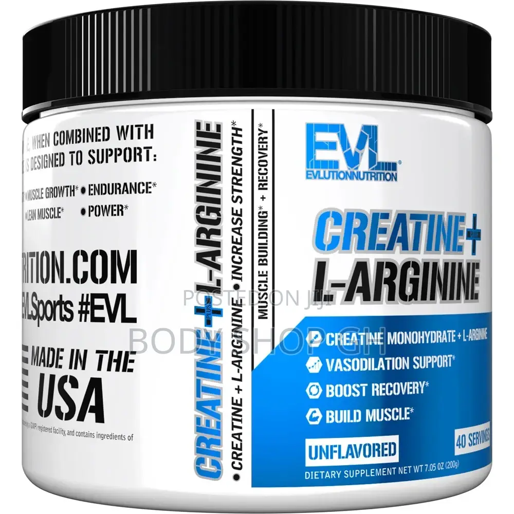 Evlution Creatine Monohydrate + L-Arginine Powder - For Massive Muscle