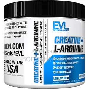 Evlution Creatine Monohydrate + L-Arginine Powder - For Massive Muscle