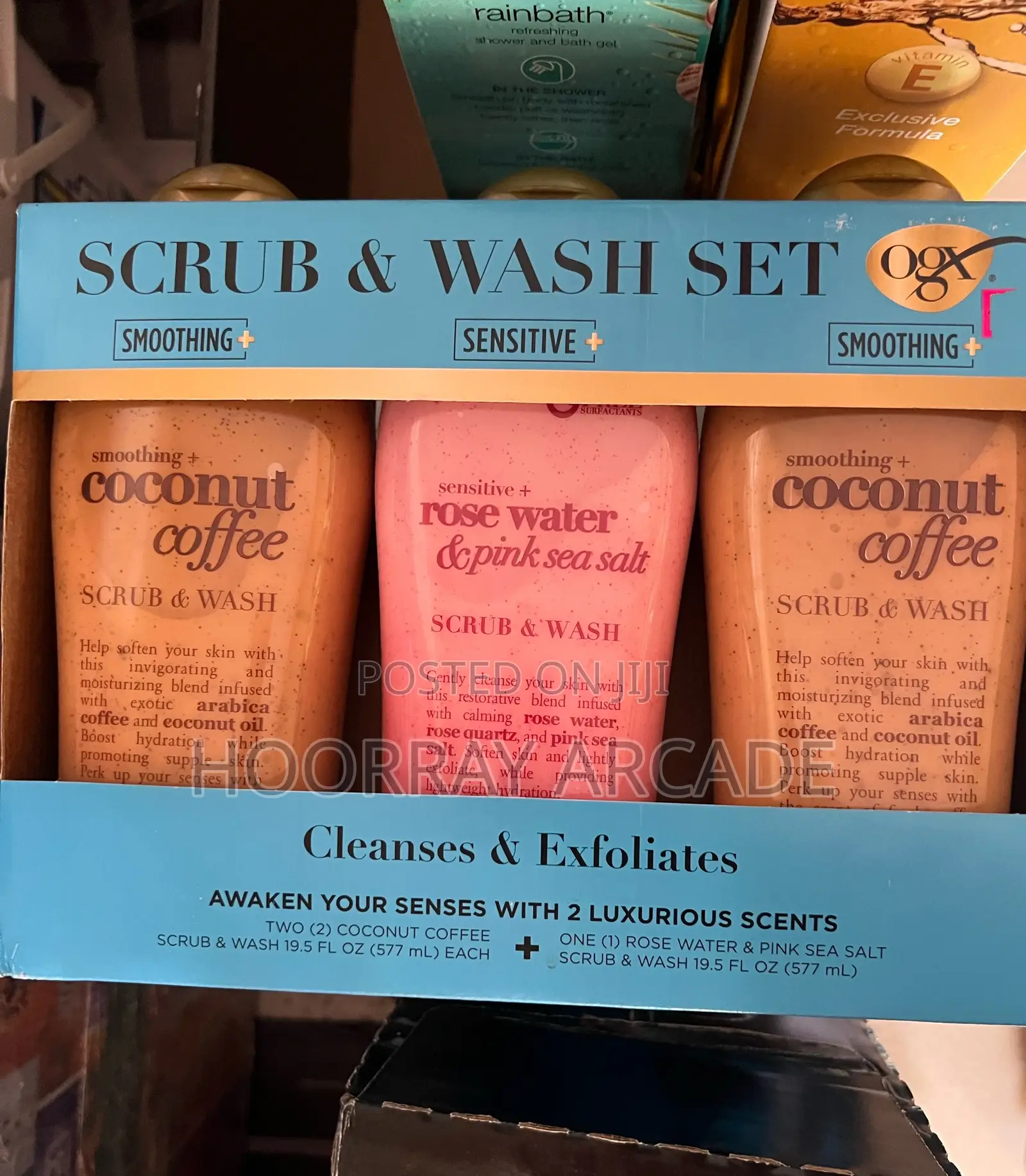 3 Pack Scrub Wash Set Smoothing and Sensitive 577ml Each