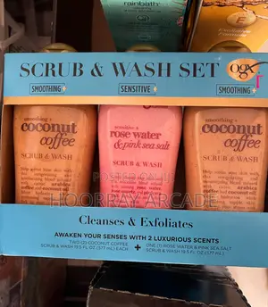 3 Pack Scrub Wash Set Smoothing and Sensitive 577ml Each