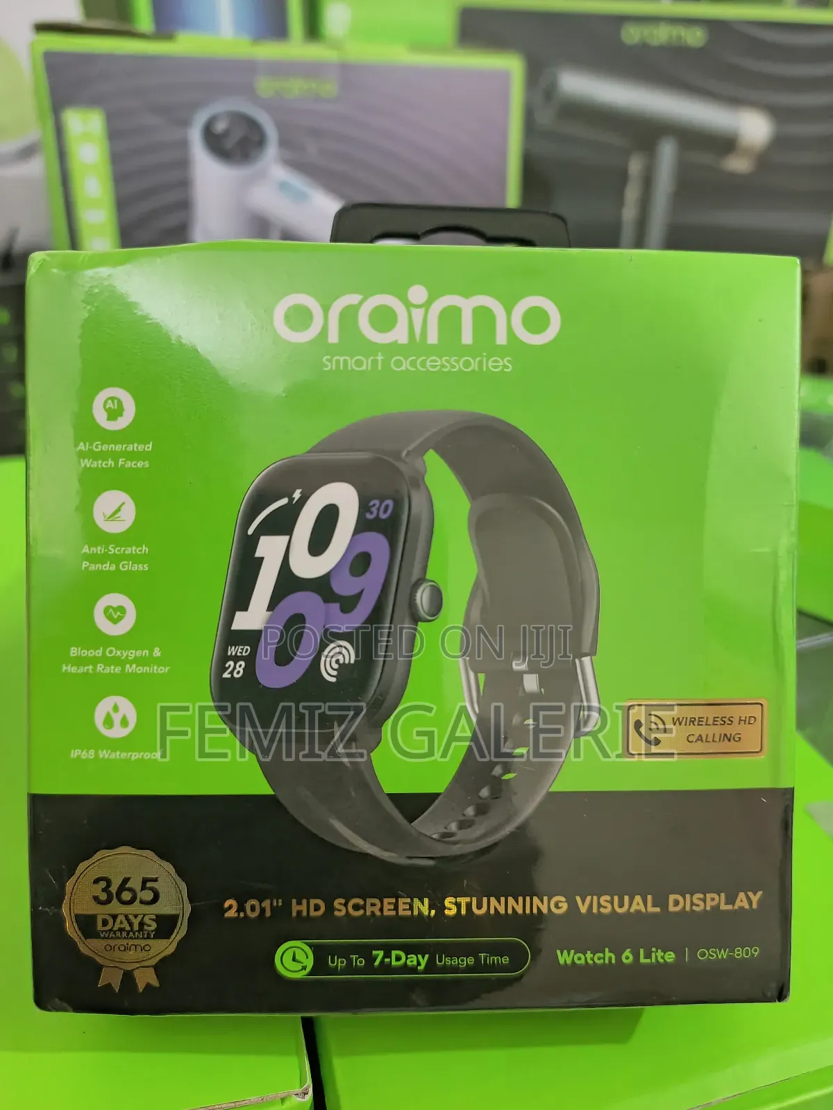Oraimo Watch 6 Lite 2.01'' Smart Watch With Cool Ui Interface