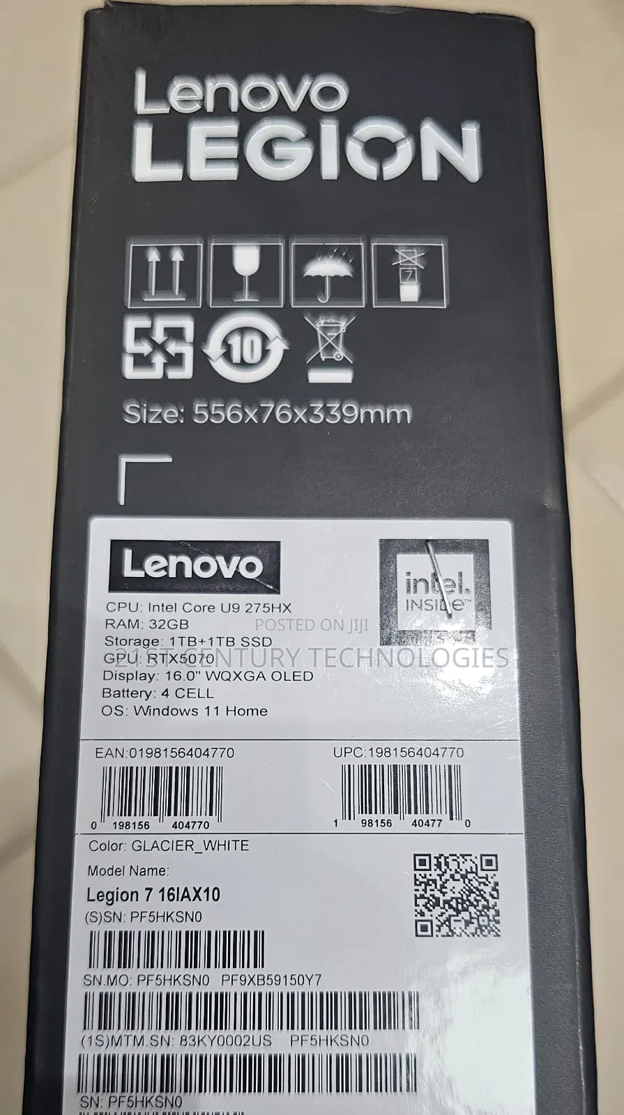 New Laptop Lenovo Legion 7 32GB Intel Core Ultra 9 SSD 2T