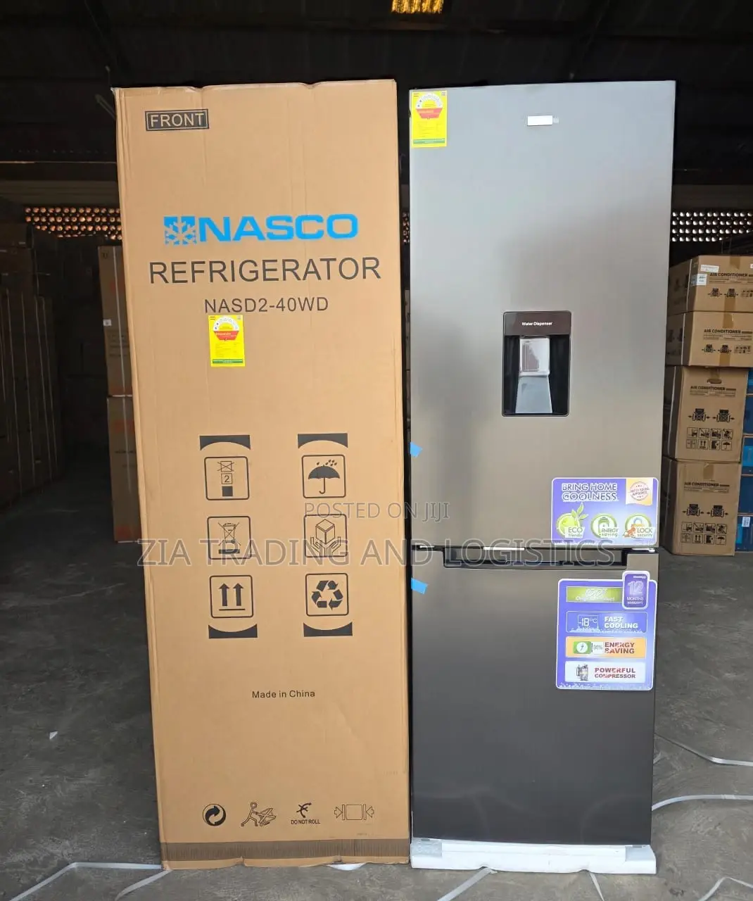 Nasco Nasd2-40wd 309 Litres Double Door Fridge With Dispenser