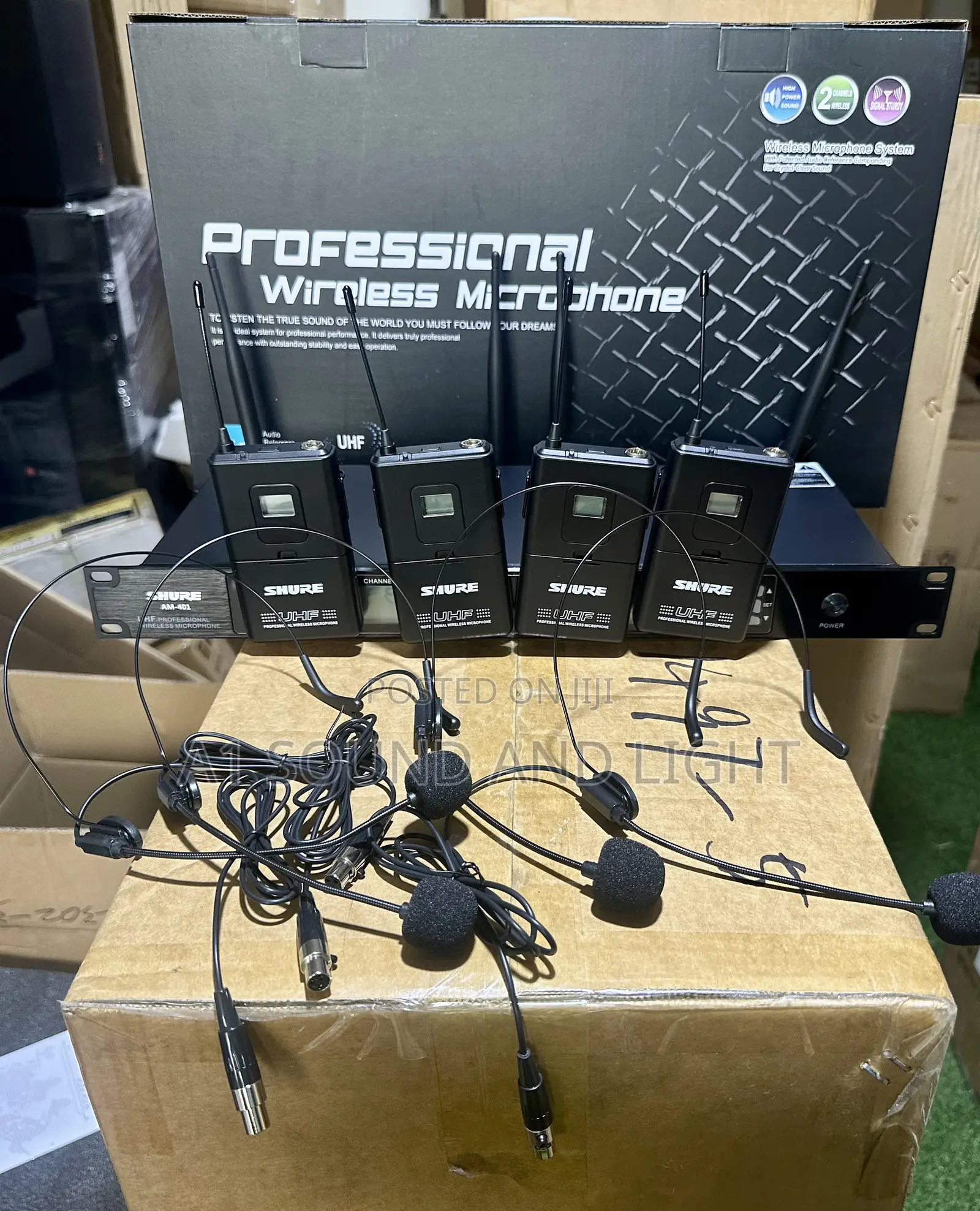 Shure Am401 4 In1 Wireless Head Microphone Set [