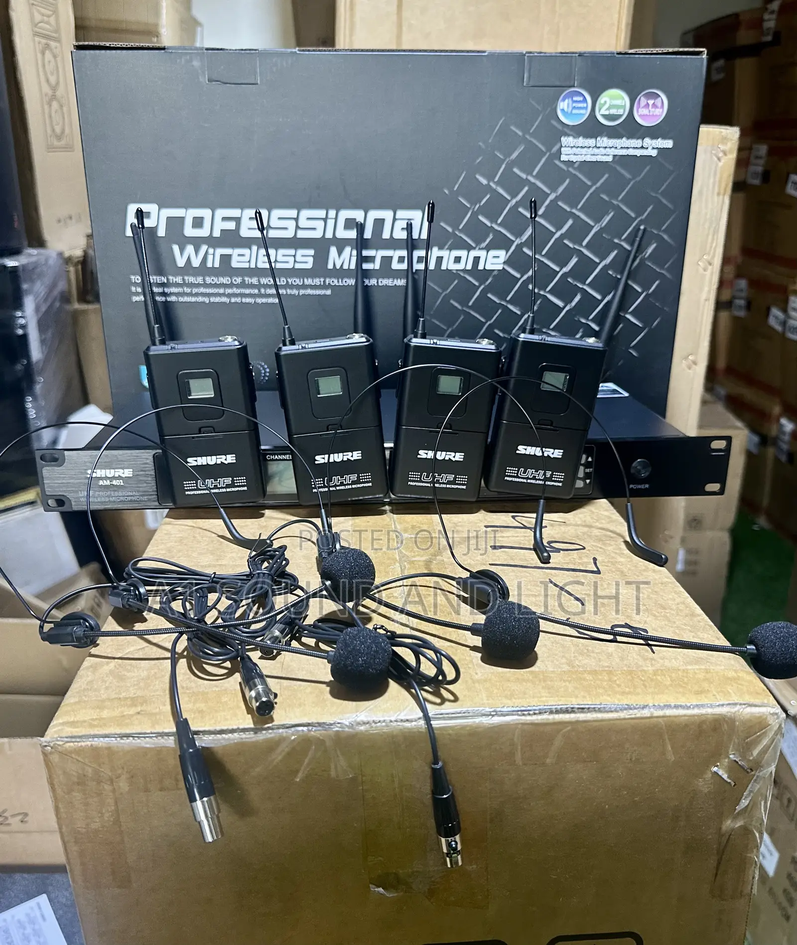 Shure Am401 4 In1 Wireless Head Microphone Set [