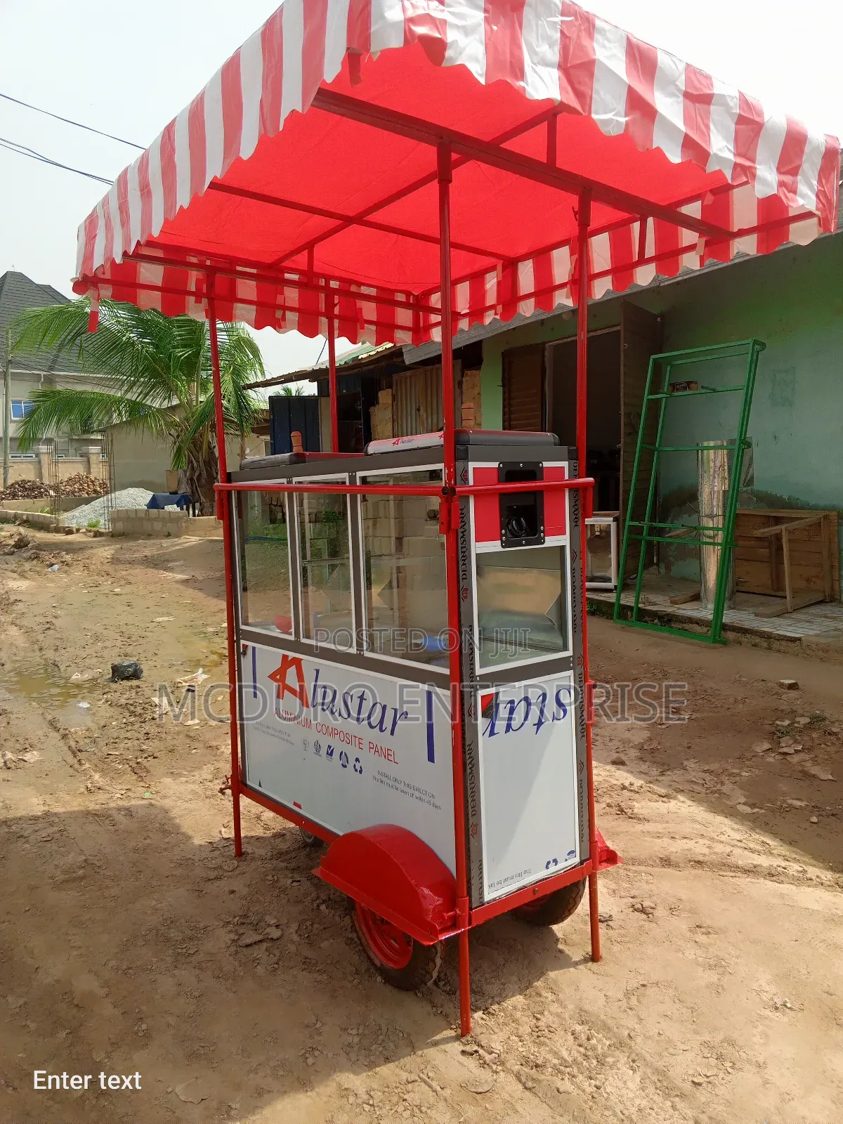Double Gas and Electric Popcorn Machine on Wheels