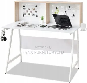 Modern Desk With Organizer (White Oak)