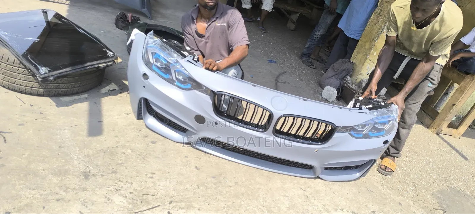 BMW 320i F30 M3 2018 Model Complete Front Bumper and Led Headlight