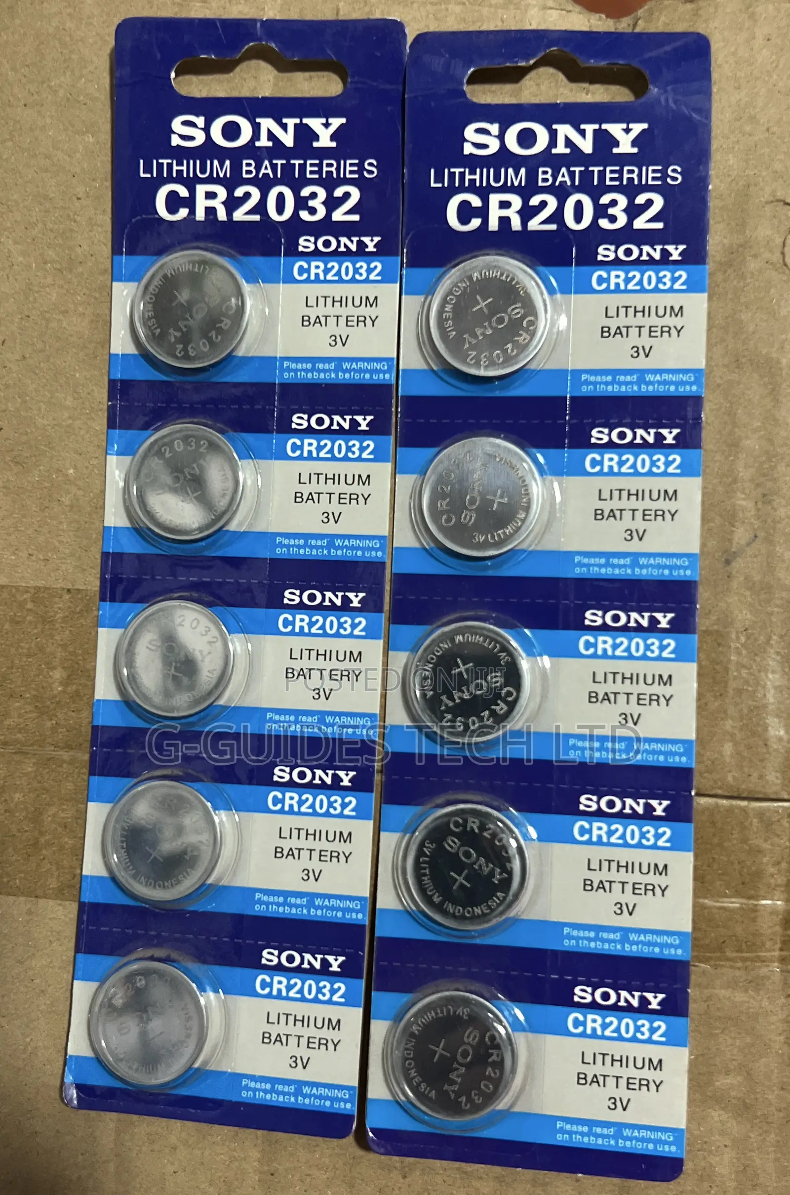 Sony Cr2032 3-volt Lithium Coin Cell Battery