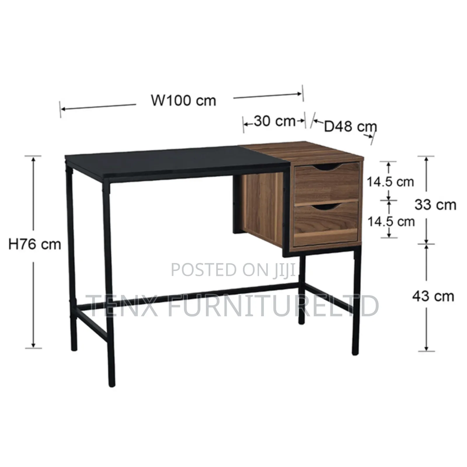 Computer Desk(Dual Colour)With Metal