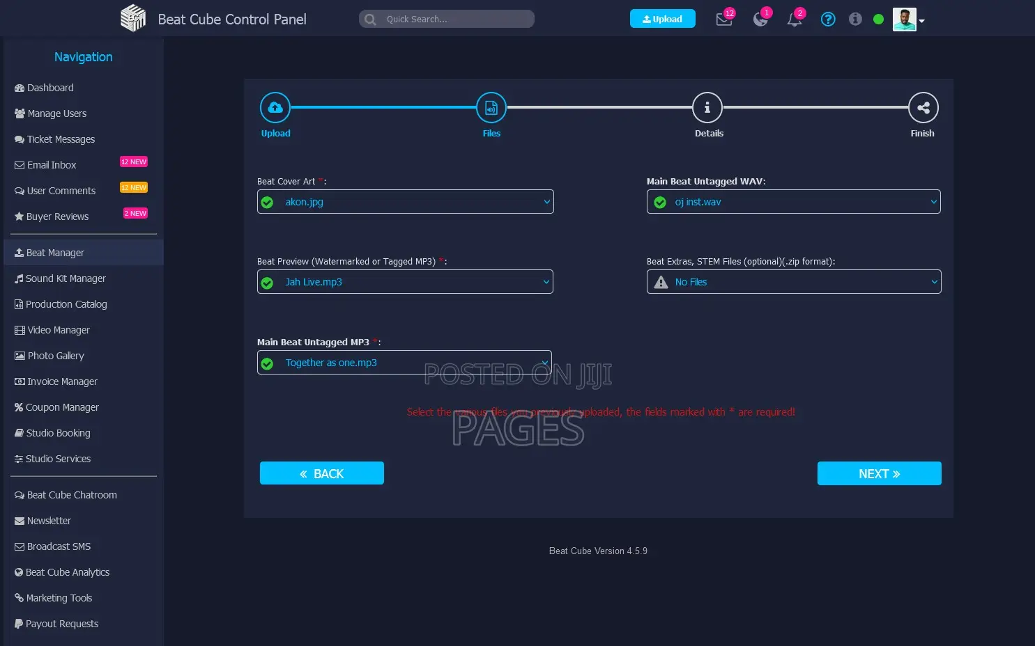 Website for Music Producers and Sound Engineers