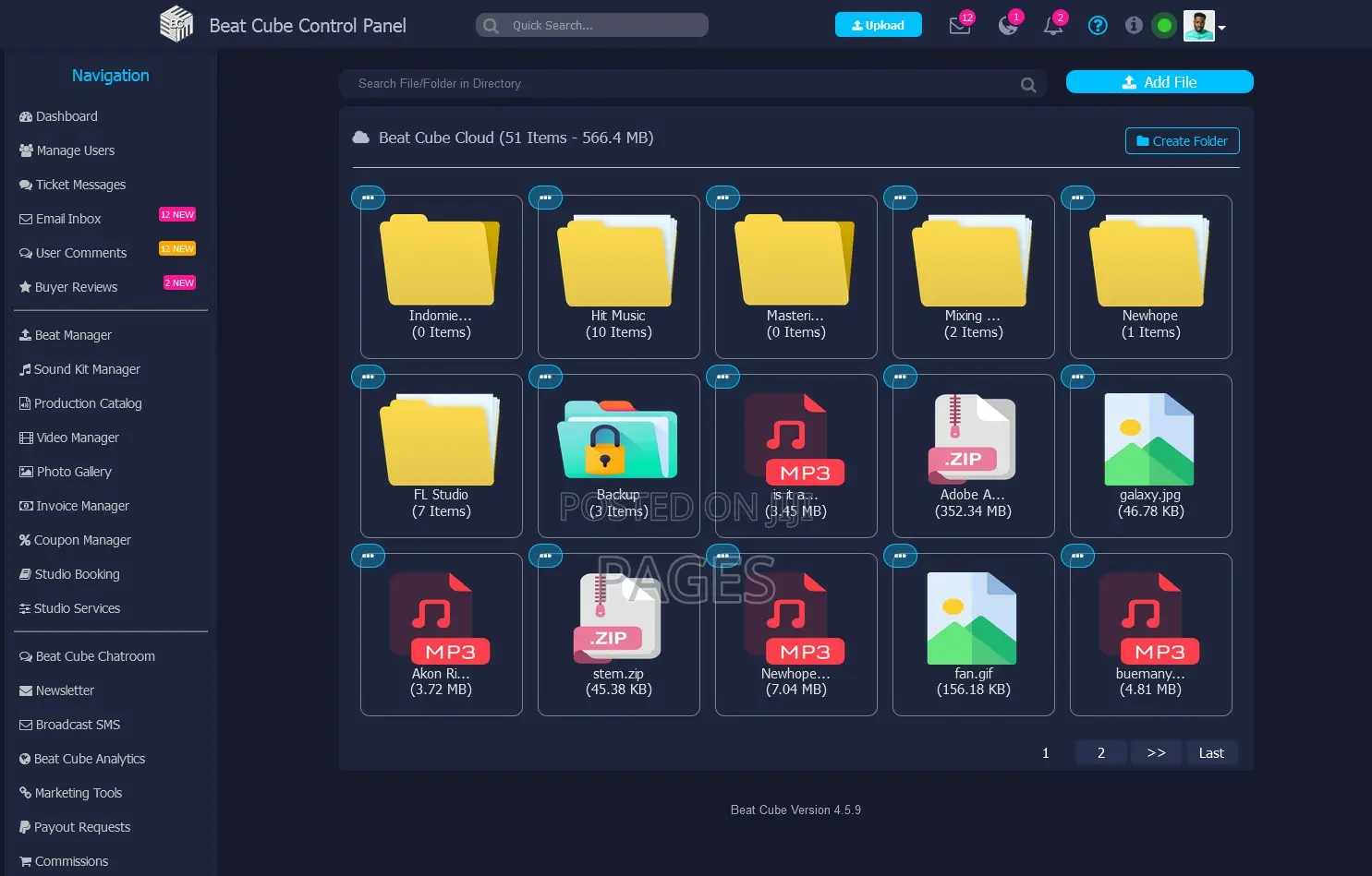 Website for Music Producers and Sound Engineers