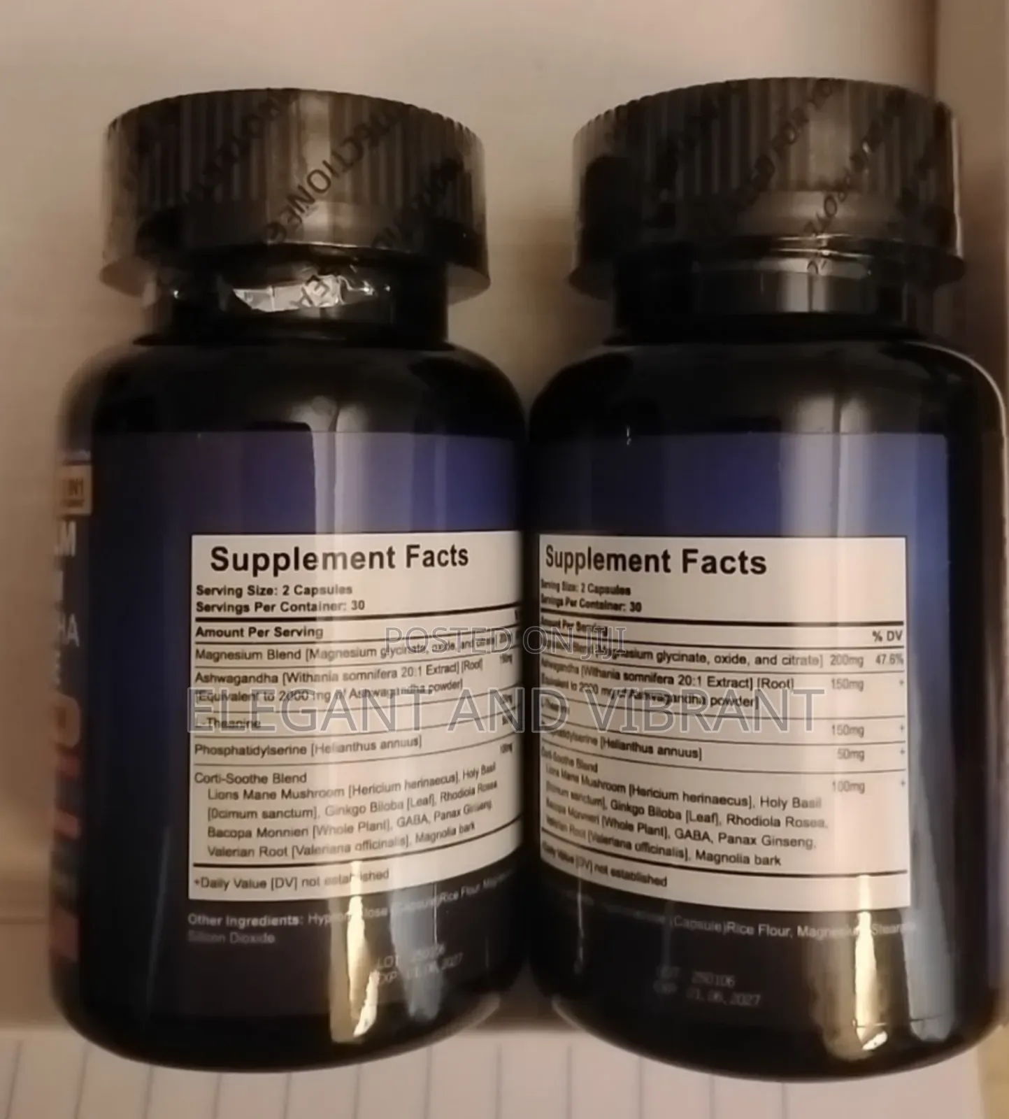 Corti-Calm Magnesium Ashwagandha L-Theanine 60ct