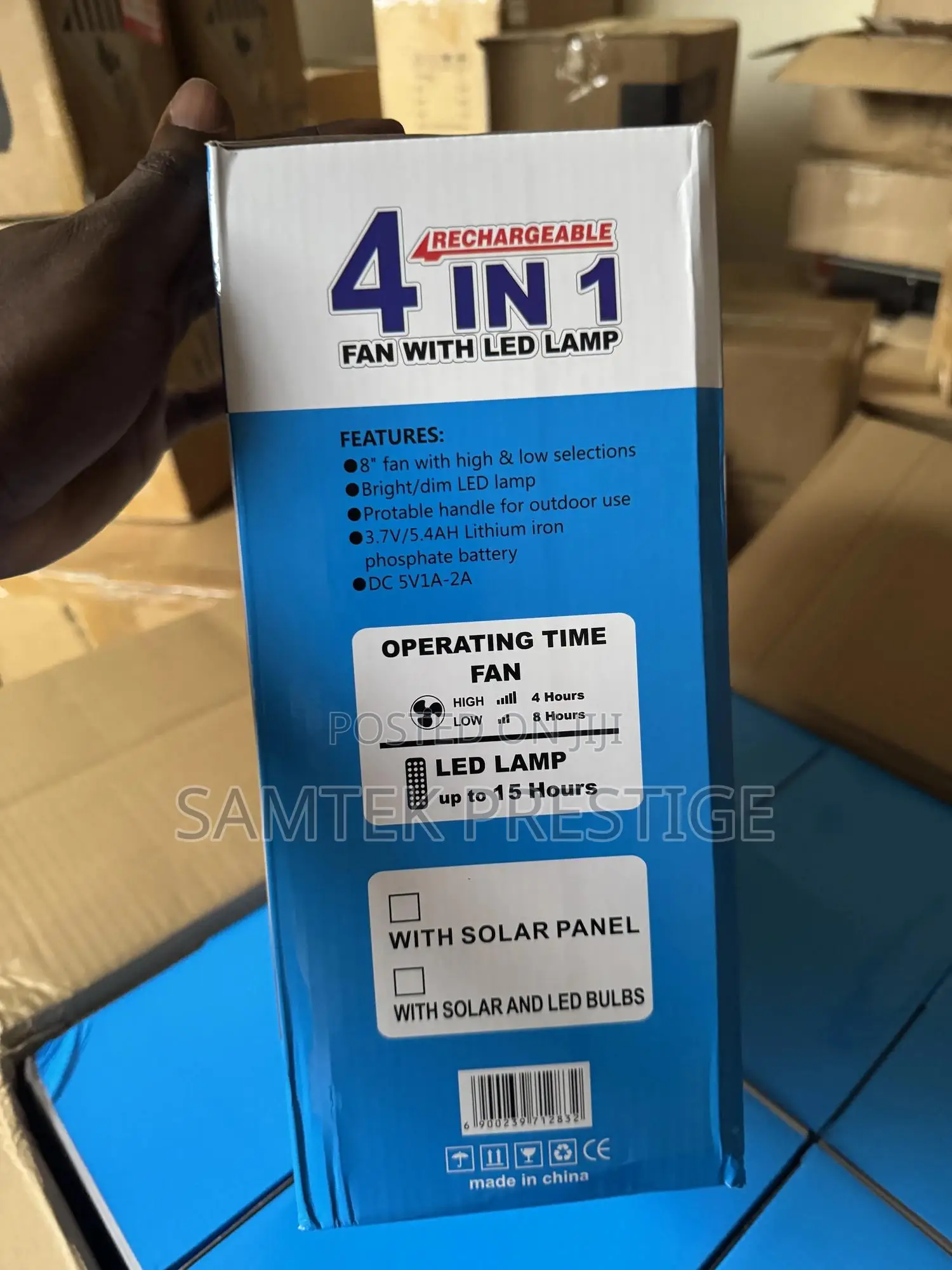 Samtek 8inch Rechargeable Portable Fan