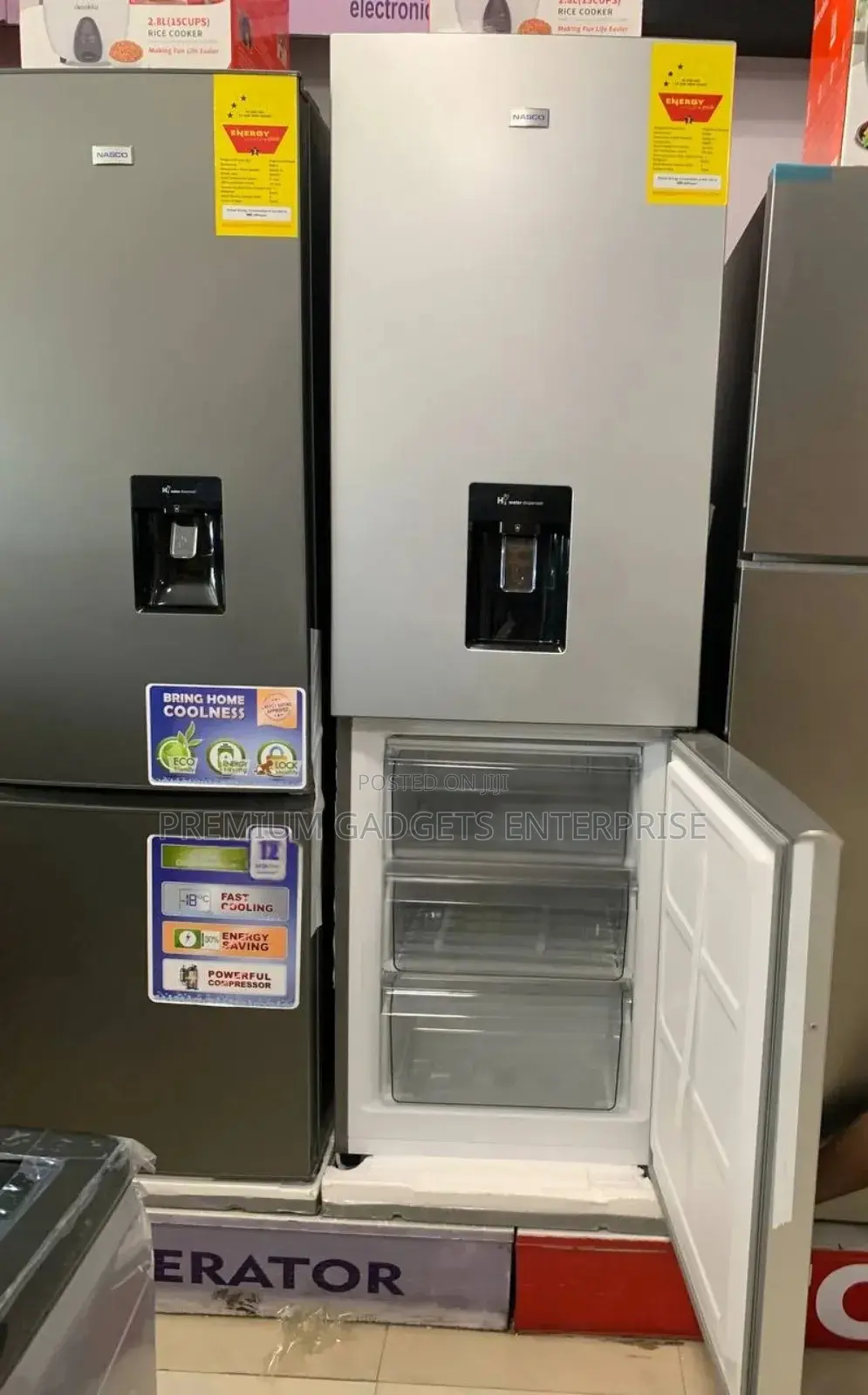 Nasco 287ltrs Bottom Freezer Refrigerator Nasd2-44 | Water Dispenser