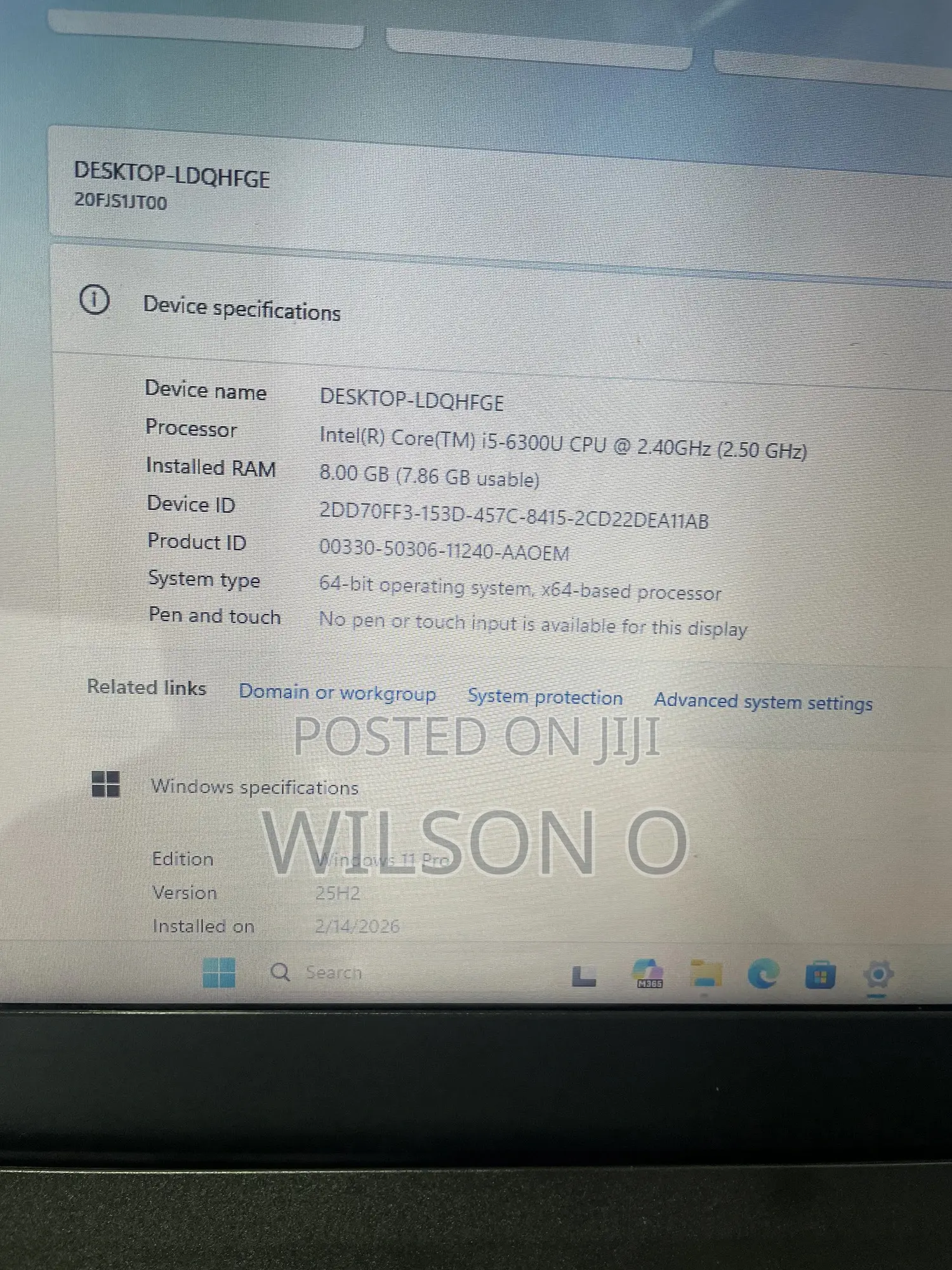 Laptop Lenovo ThinkPad T560 8GB Intel Core I5 SSD 256GB