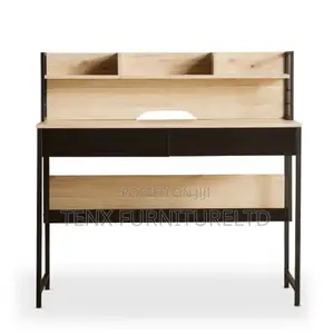 Computer Desk With Shelve - (Natural Black)