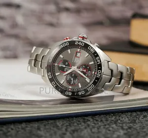 Tag Heuer Formula 1 X Senna Silver Black Dial Chronograph Watch.
