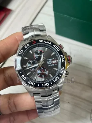 Tag Heuer Formula 1 X Senna Silver Black Dial Chronograph Watch.