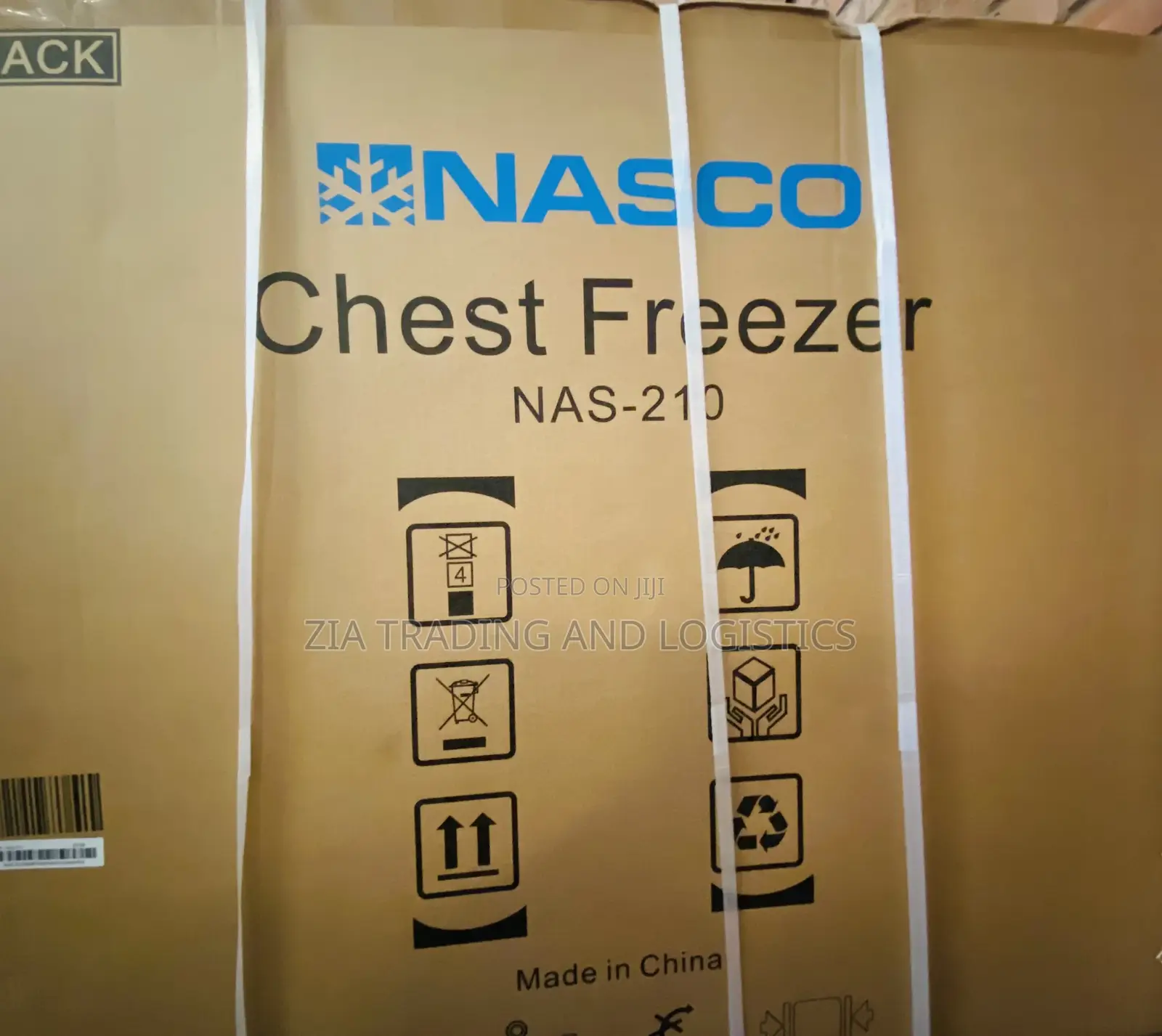 Nasco 200 Litres Chest Freezer Nas210 Silver With Sliding Glass