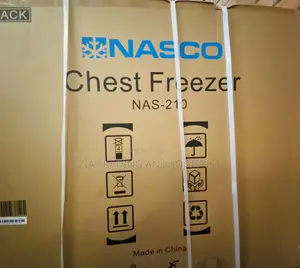 Nasco 200 Litres Chest Freezer Nas210 Silver With Sliding Glass