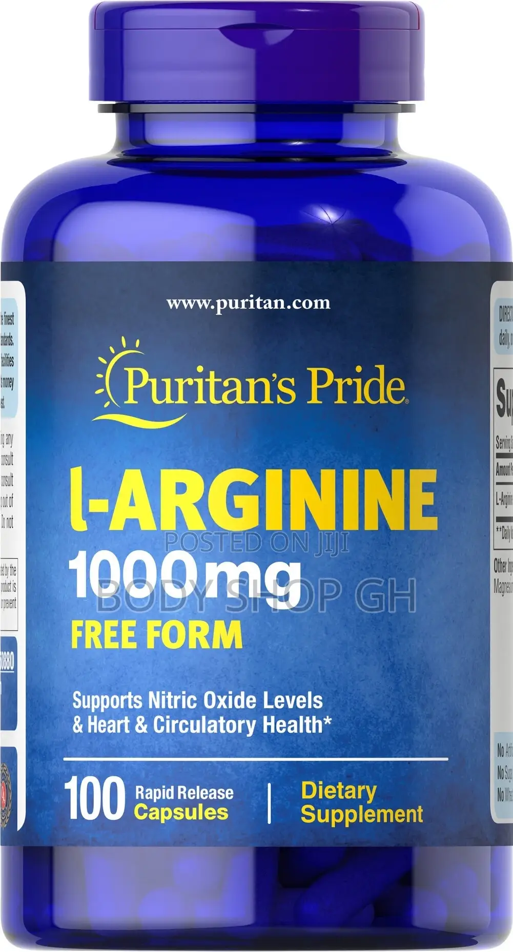 Puritans Pride L-arginine Supplement - Supports Nitric Oxide Levels