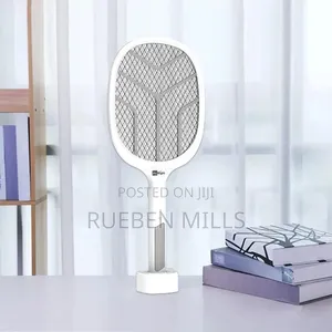 Electric Mosquito Killer Swatter Bat Racket With Stand.
