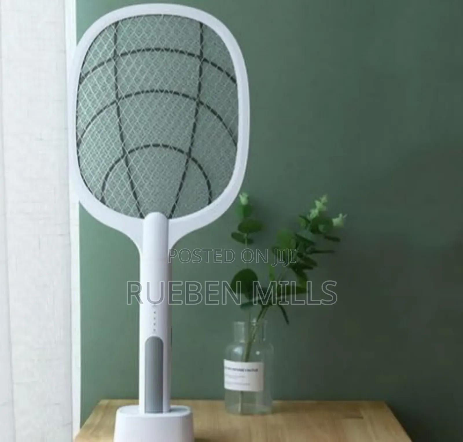 Electric Mosquito Killer Swatter Bat Racket With Stand.