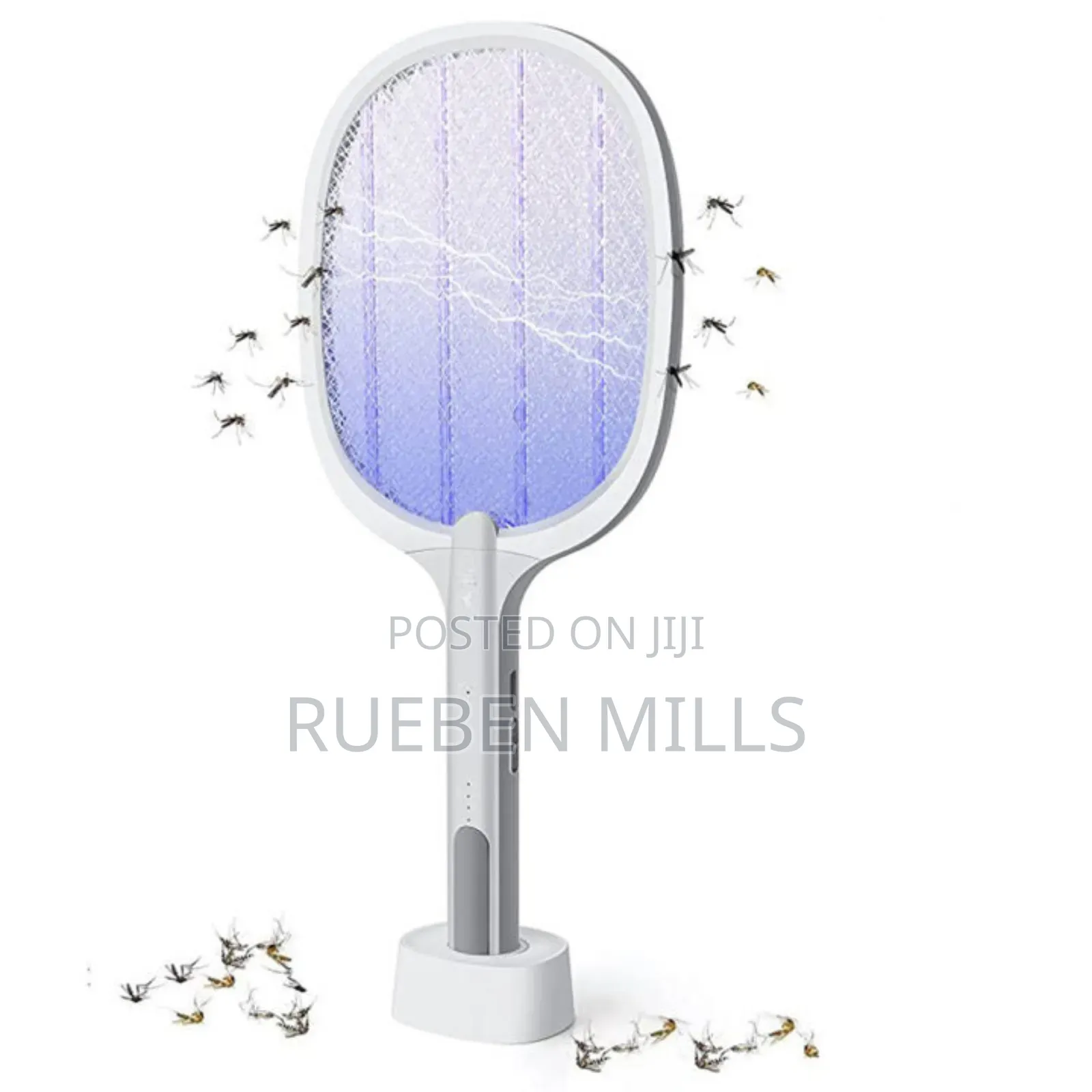 Electric Mosquito Killer Swatter Bat Racket With Stand.