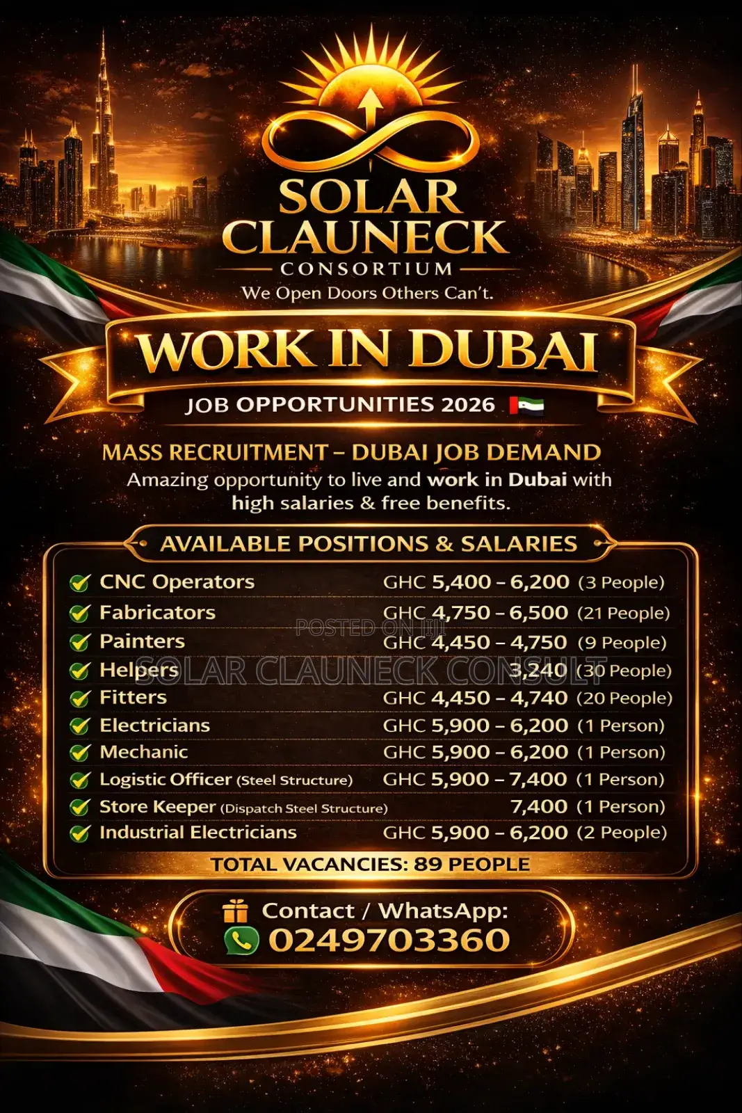 Urgent Workers Are Needed In Dubai