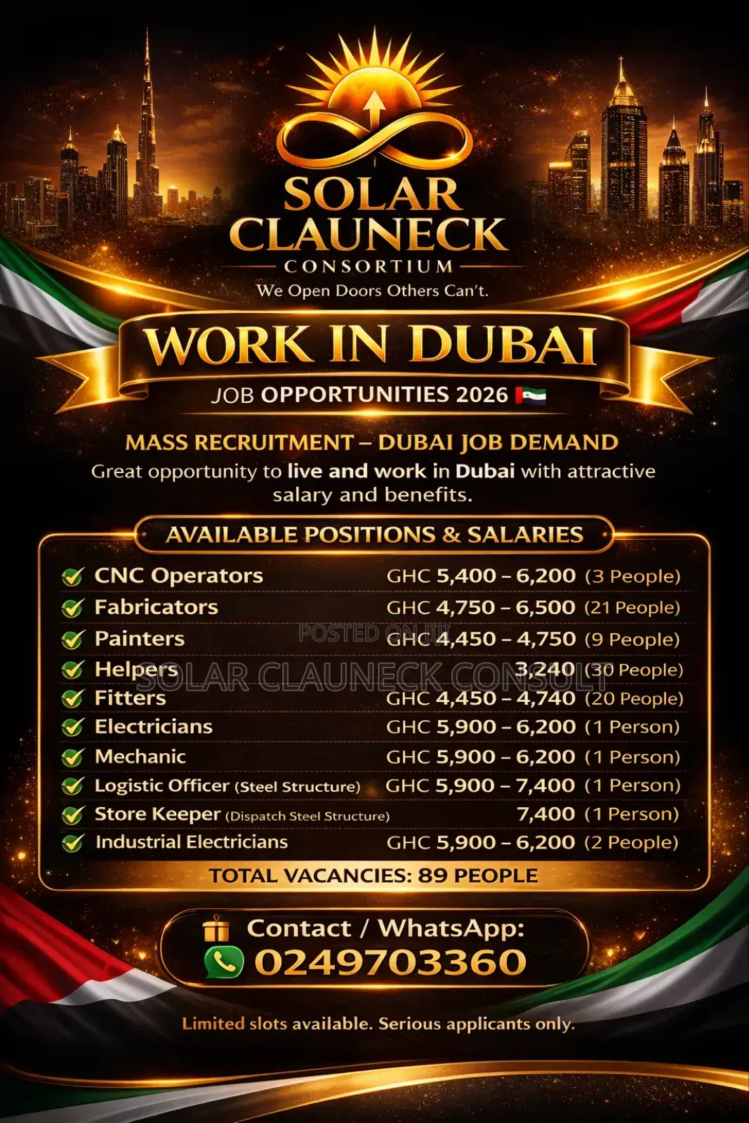 Urgent Workers Are Needed In Dubai