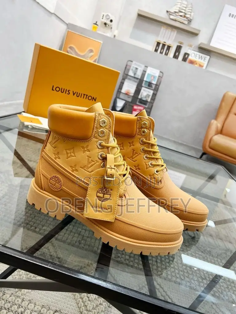 Original Timbs Louis Vuitton Ankle End Yellow