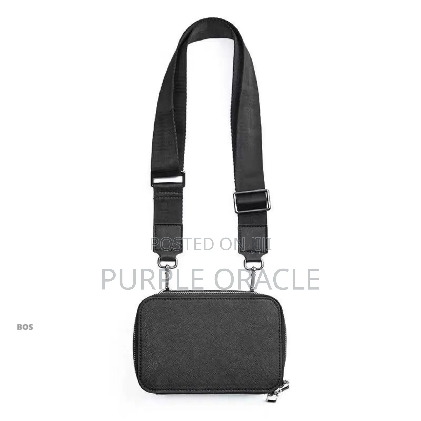Zara Black Faux Leather Crossbody Bag
