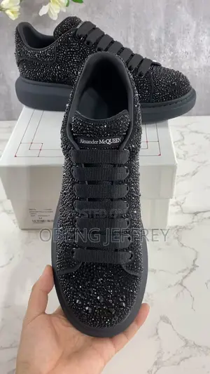 Original Alexander McQueen Black Rhinestones