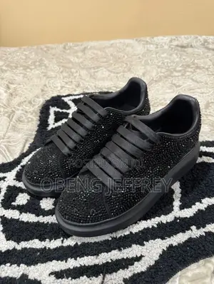 Original Alexander McQueen Black Rhinestones
