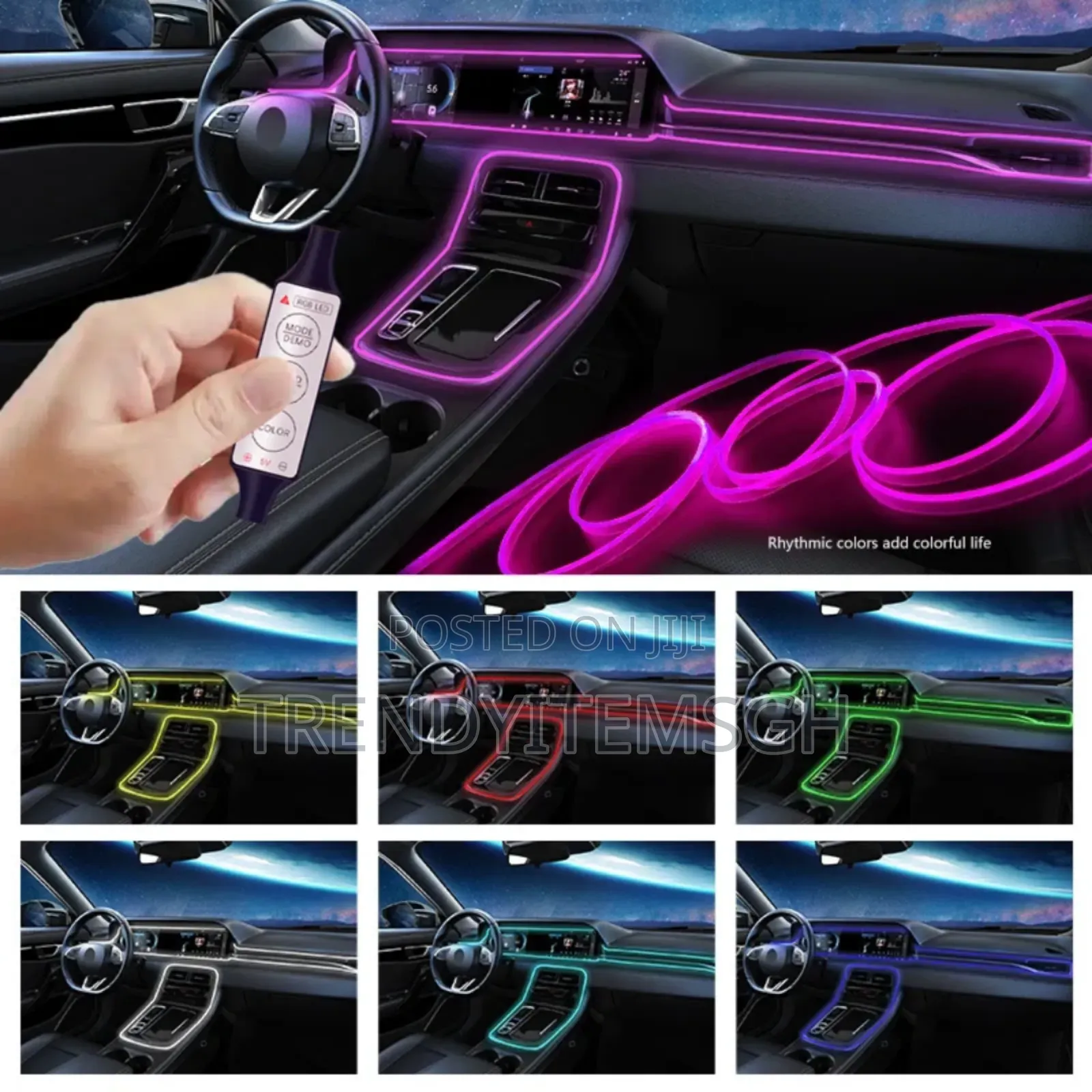 Car Ambient Led Strip Light 3meters