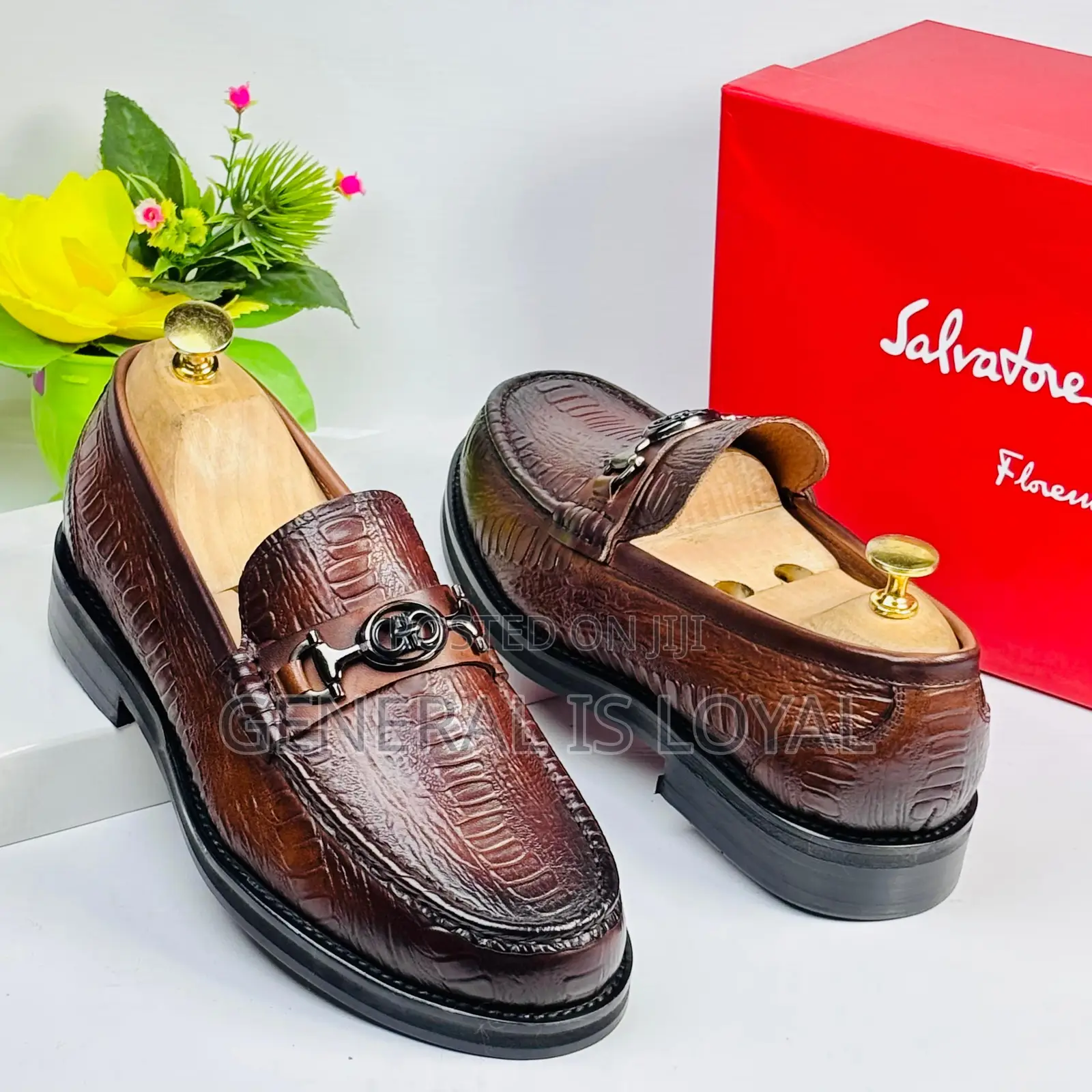 Salvatore Ferragamo Brown Leather Men’S Loafers