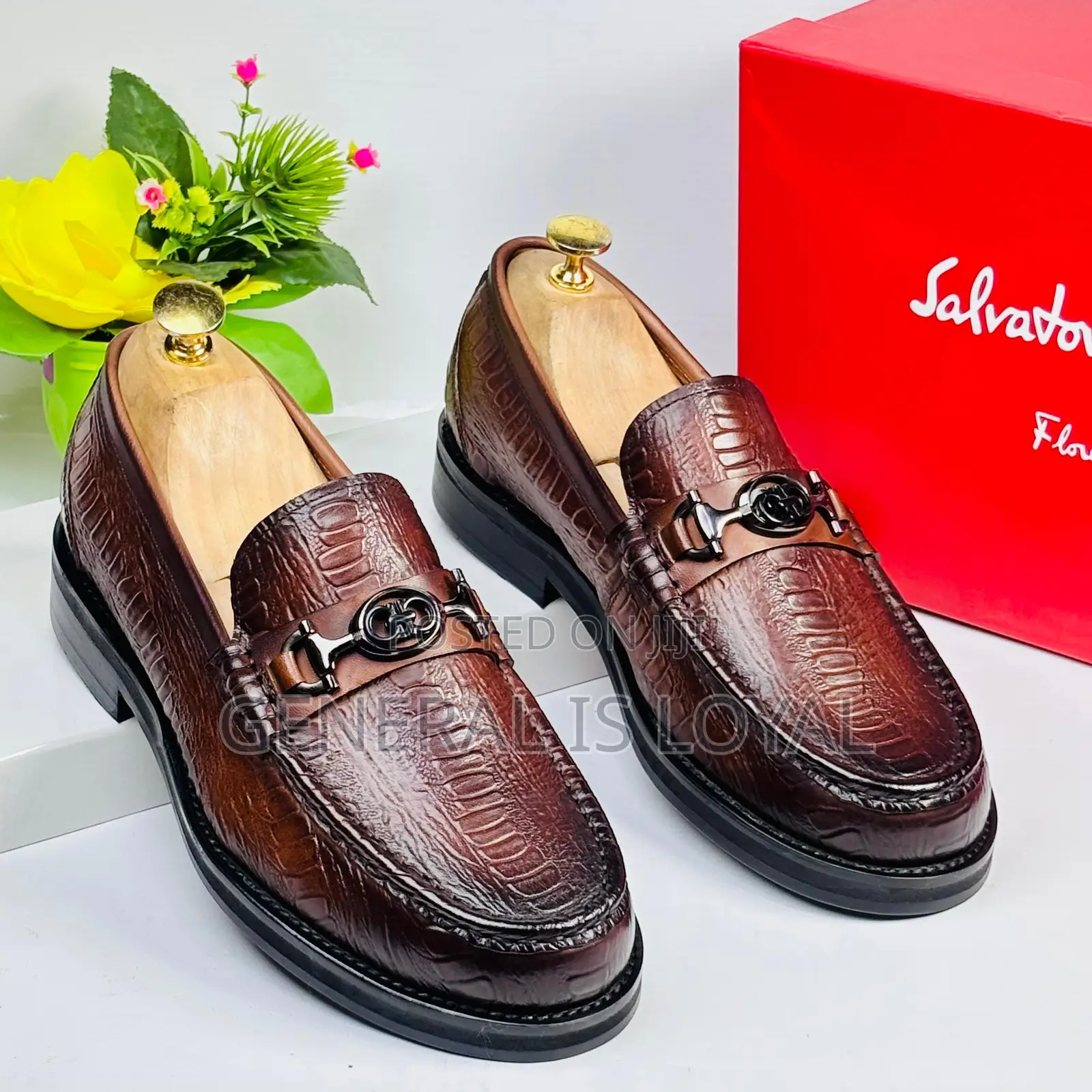 Salvatore Ferragamo Brown Leather Men’S Loafers