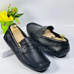 Lacoste Black Leather Men’S Loafers