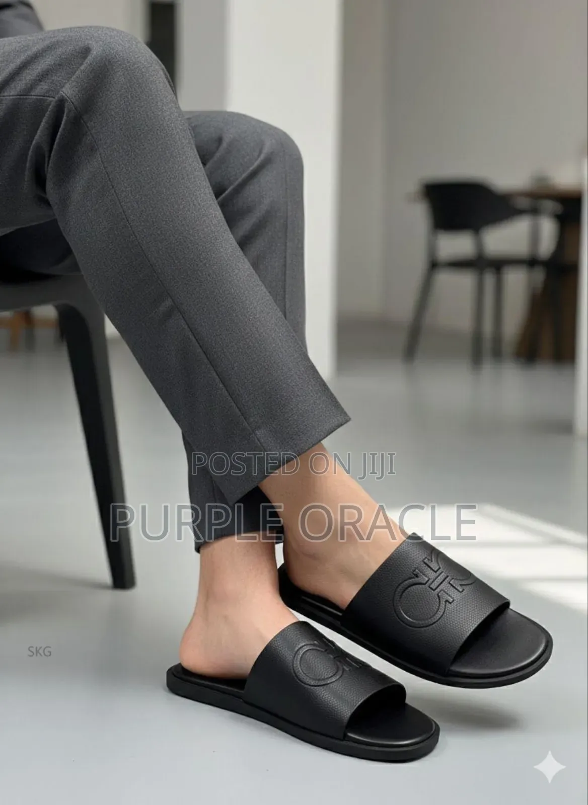 Salvatore Ferragamo Men's Gancini Slides.