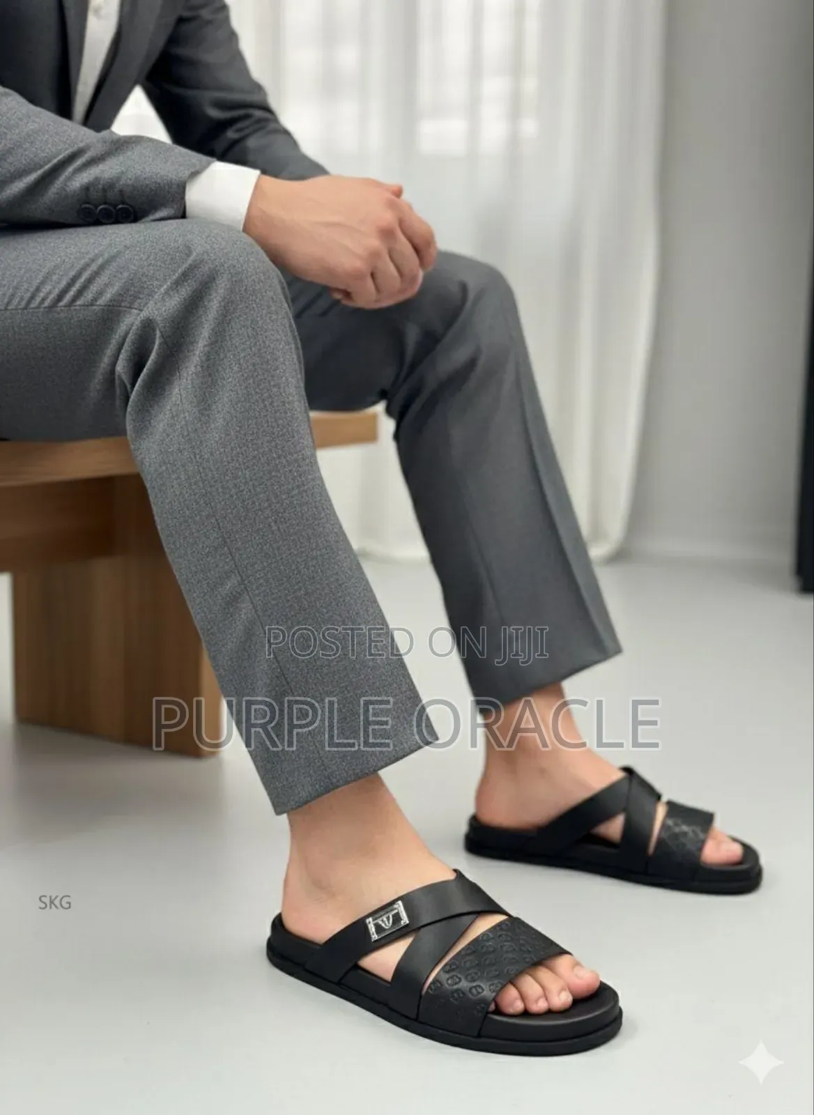 Ferragamo Crossover Slides For Men