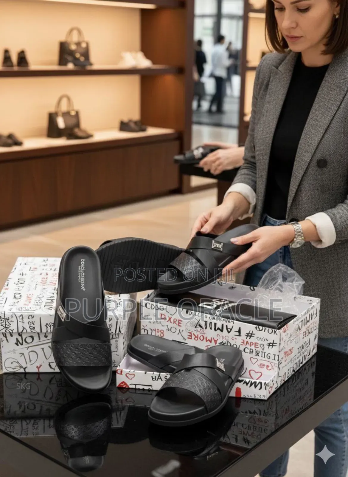 Ferragamo Crossover Slides For Men