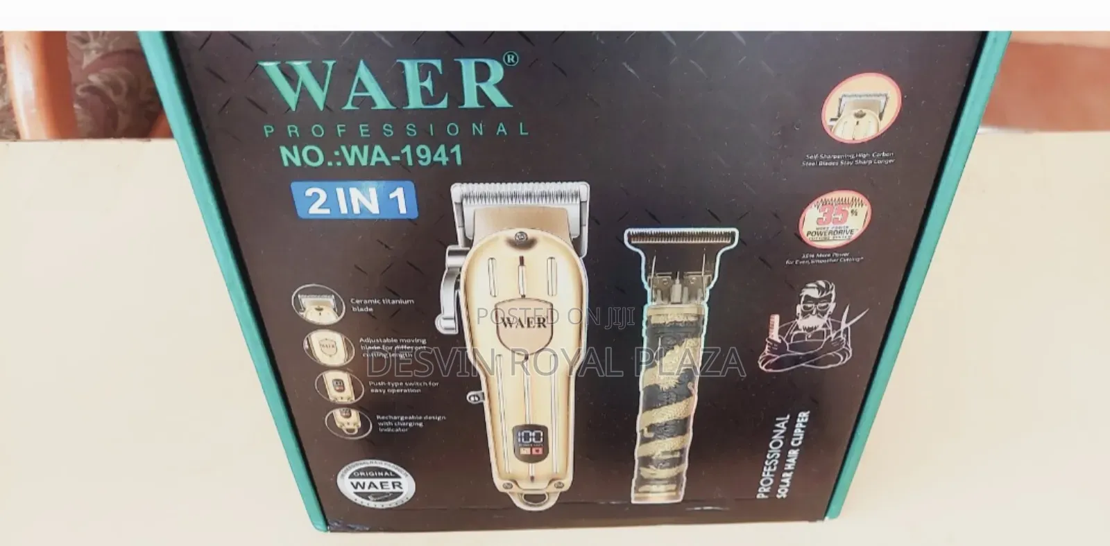 2 in 1 Waer Rechargeable Hair Clipper and Shaver