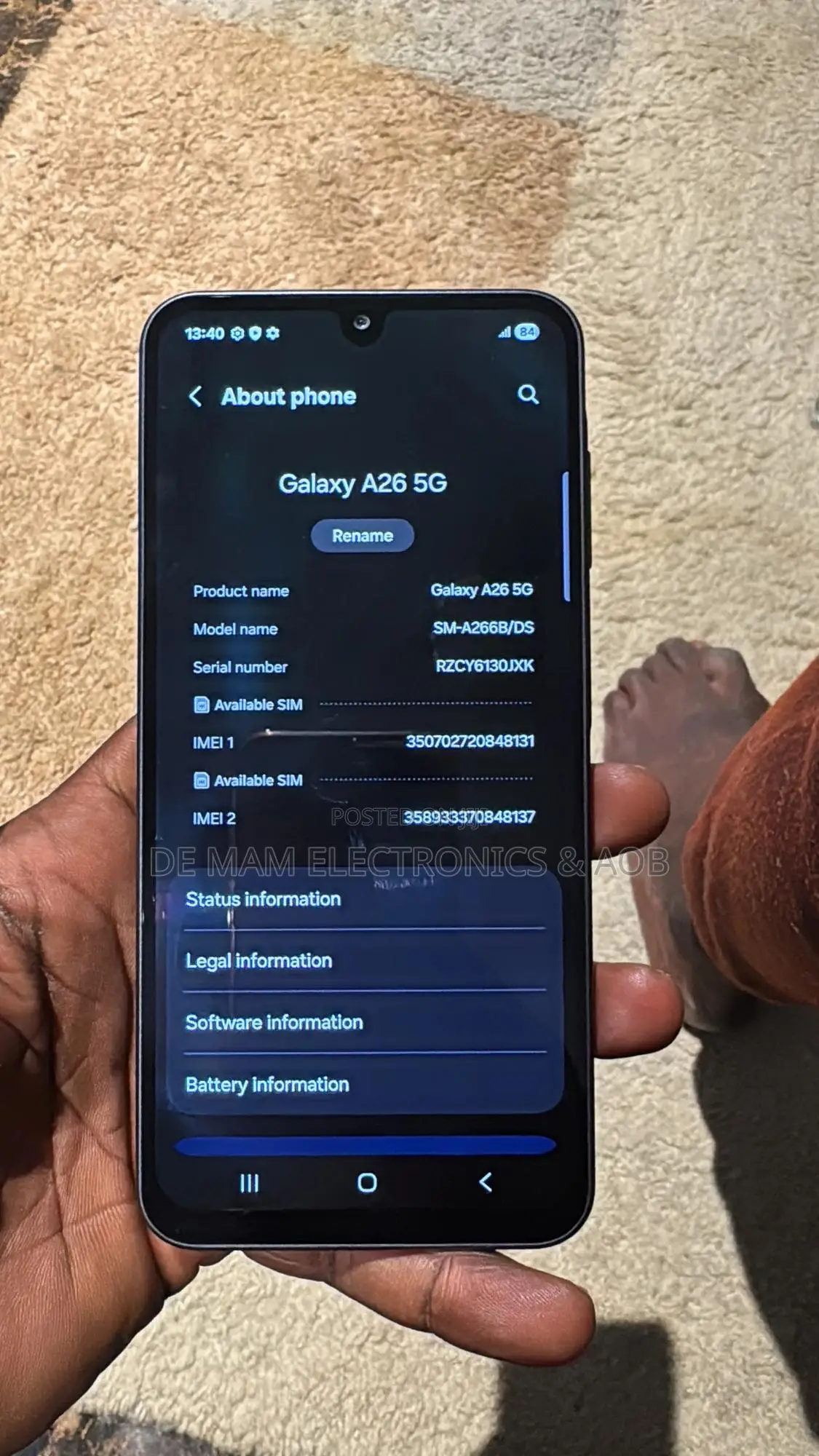 Samsung Galaxy A26 128 GB Black