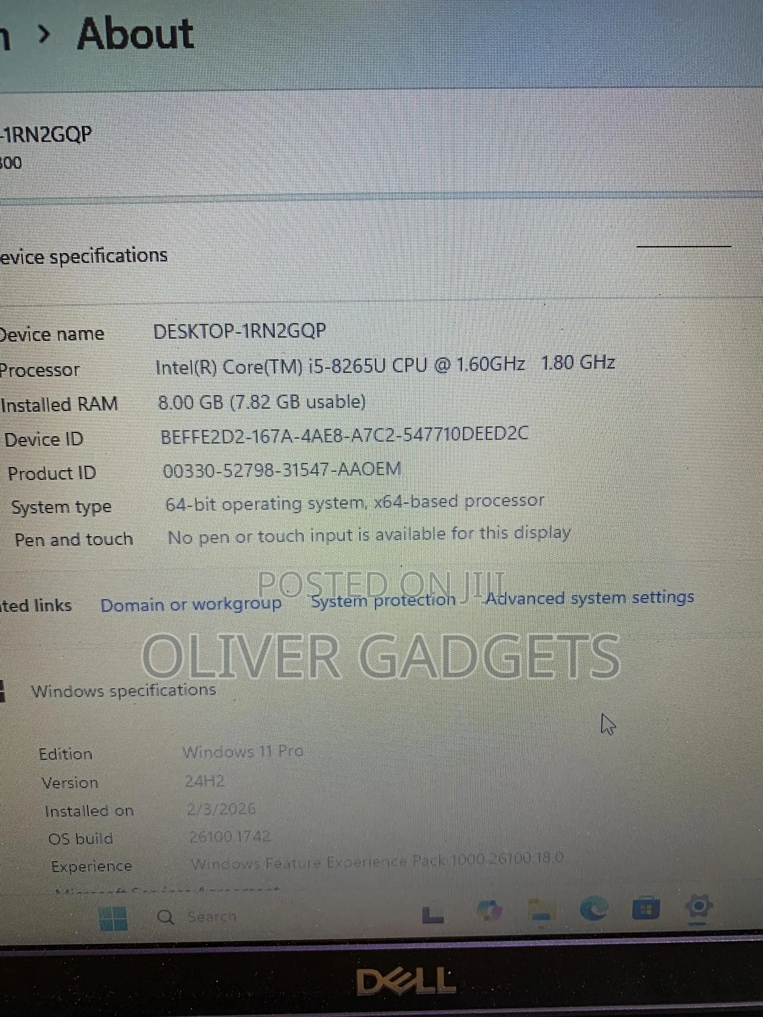 Laptop Dell Latitude 5300 8GB Intel Core i5 SSD 256GB