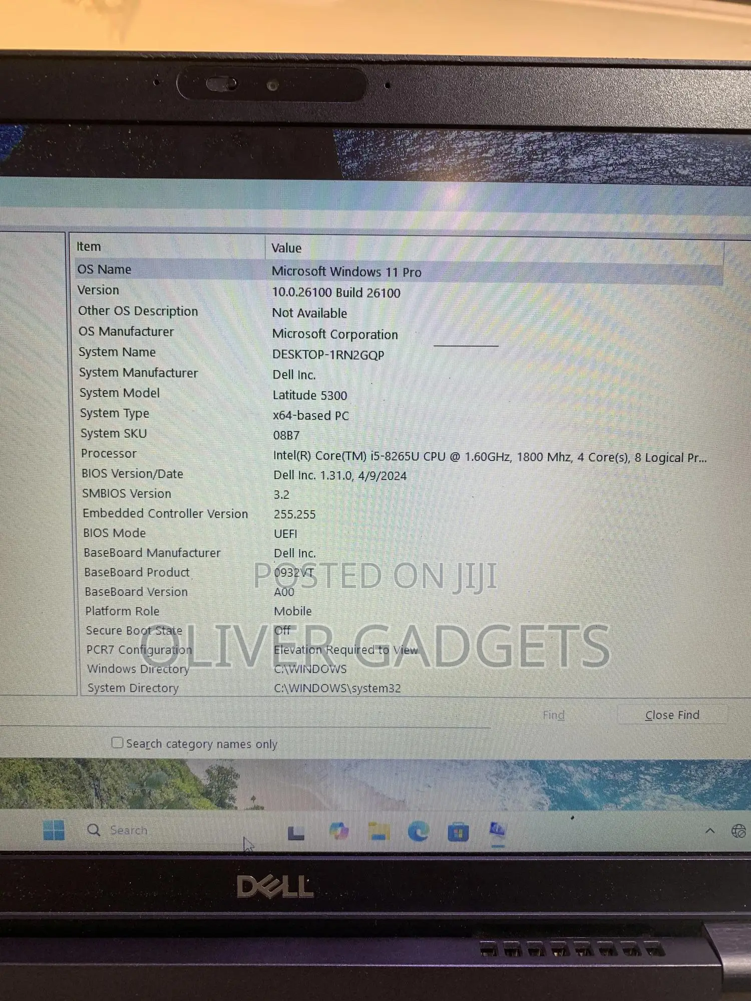 Laptop Dell Latitude 5300 8GB Intel Core i5 SSD 256GB